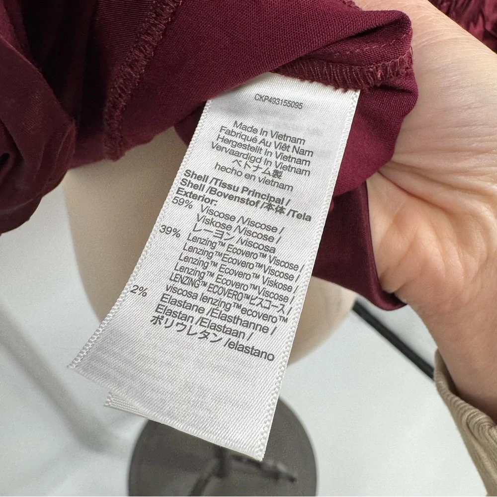 NWT Madewell Shirred Puff-Sleeve Top in Satin